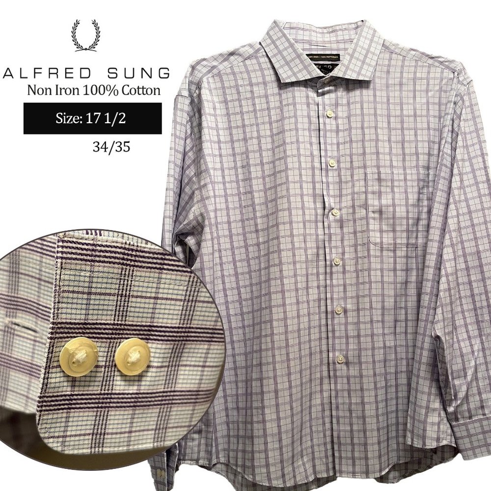 Alfred Sung long sleeve  dress shirt
